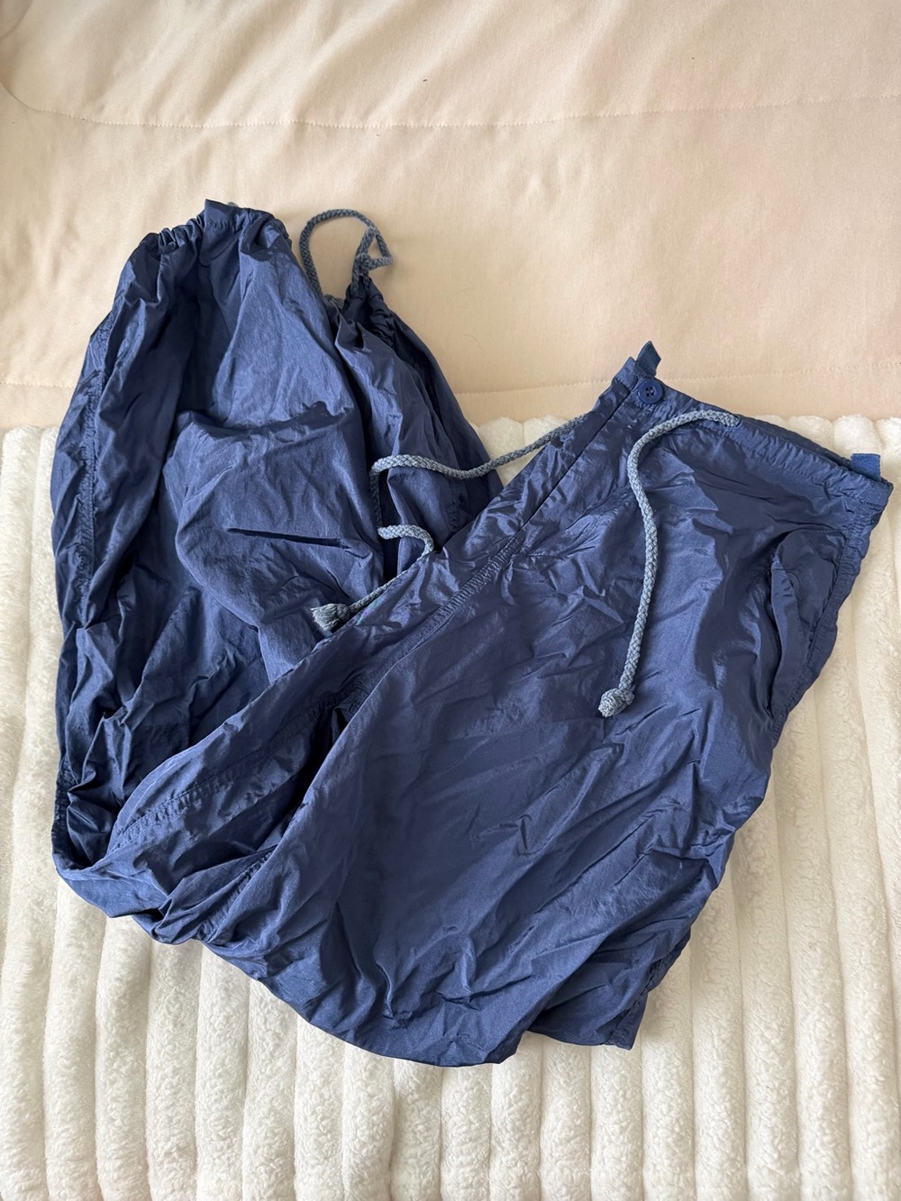 Edikted Navy Blue Lightweight Track Pants